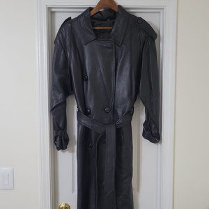 Jones New York Leather Trench Coat